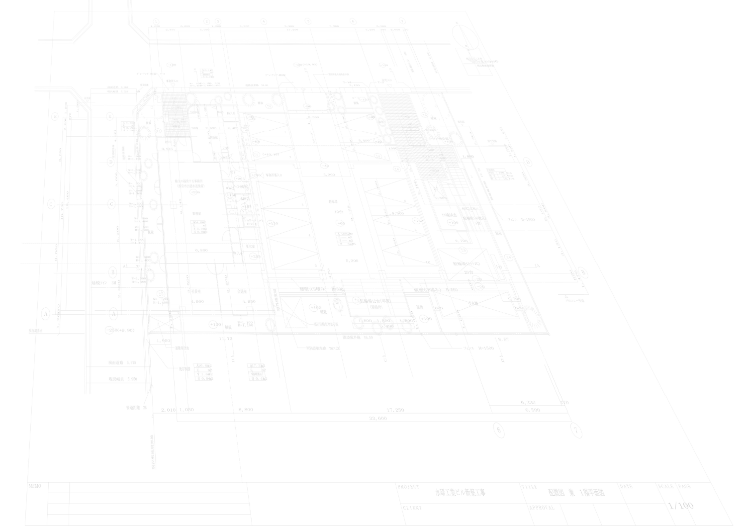 設計図風背景イメージ